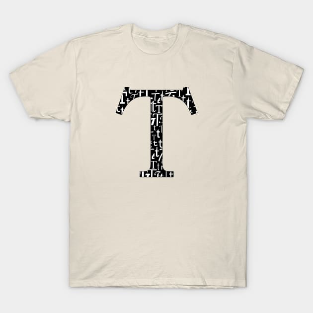 T Filled - Typography T-Shirt by gillianembers